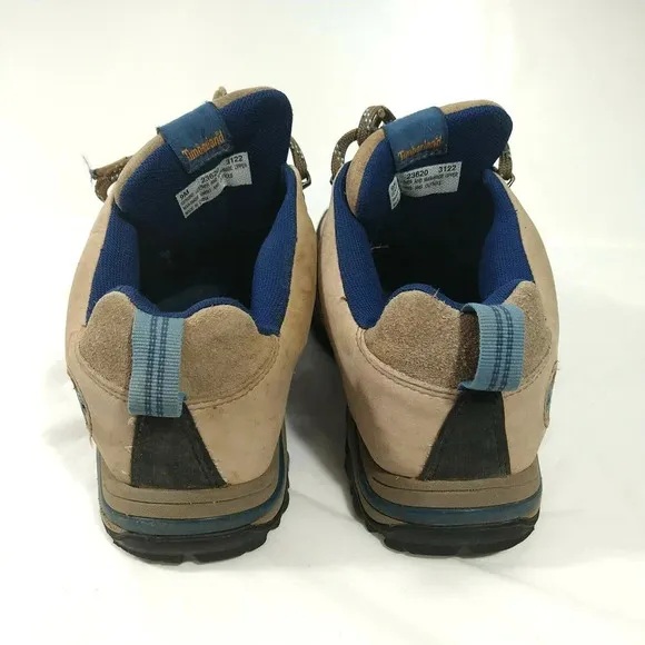 Timberland Outdoor Performance Shoes Men Size 9 M Tan Hiking Leather Nubuck FLAW