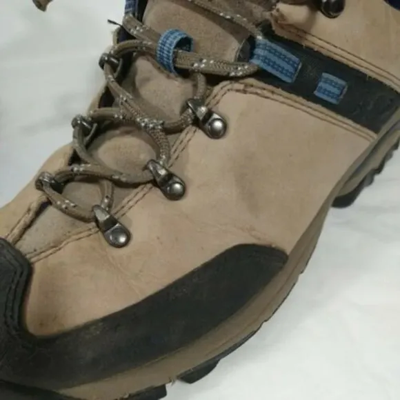 Timberland Outdoor Performance Shoes Men Size 9 M Tan Hiking Leather Nubuck FLAW