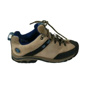Timberland Outdoor Performance Shoes Men Size 9 M Tan Hiking Leather Nubuck FLAW