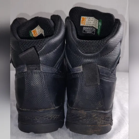 Timberland Pro Black Leather Men's Work Ankle Boots Composite Toe 1.5 Wide Width