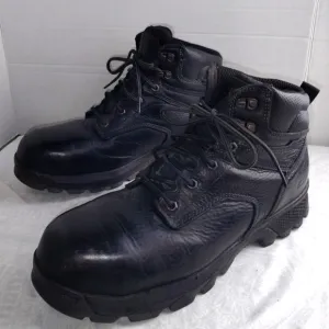 Timberland Pro Black Leather Men's Work Ankle Boots Composite Toe 1.5 Wide Width