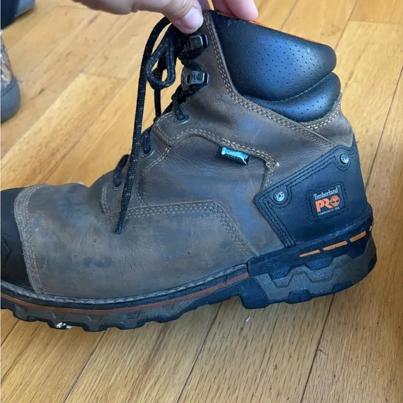 Timberland Pro Boondock Composite Toe Leather Brown Works Boots- Men’s Size 9.5