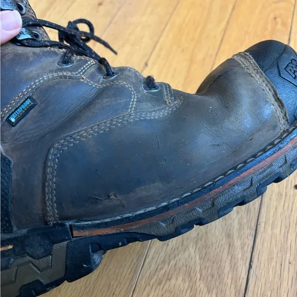 Timberland Pro Boondock Composite Toe Leather Brown Works Boots- Men’s Size 9.5
