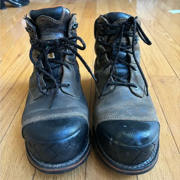 Timberland Pro Boondock Composite Toe Leather Brown Works Boots- Men’s Size 9.5
