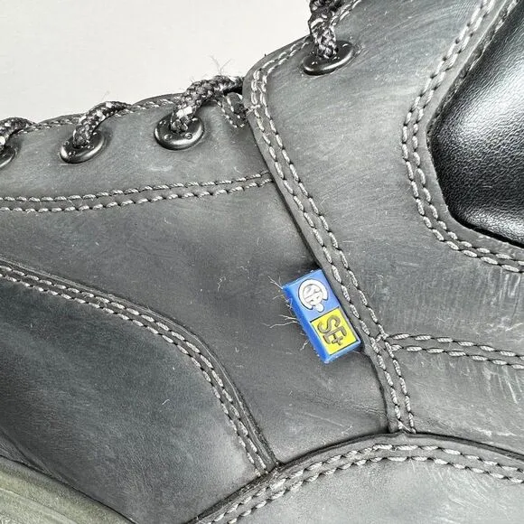 Timberland PRO Boots Men's Size 10.5W 6&quot; Black Leather Composite Toe Work Boots