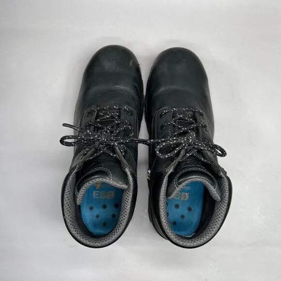 Timberland PRO Boots Men's Size 10.5W 6&quot; Black Leather Composite Toe Work Boots