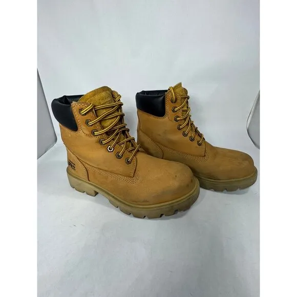 Timberland Pro Mens Composite Toe Work Boots - Size 5M Oil Resistant Wheat Nubuc