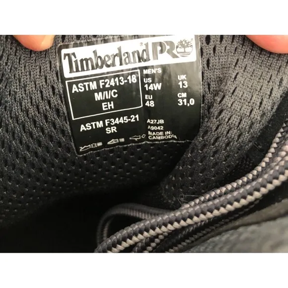 Timberland Pro Payload Boots Men Black Steel Toe Composite Work Safety Shoe 14W