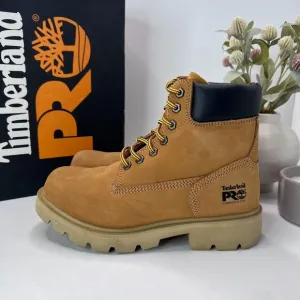 Timberland PRO Sawhorse 6&quot; Composite Safety Toe Boots Brown Men 5.5M Tried On