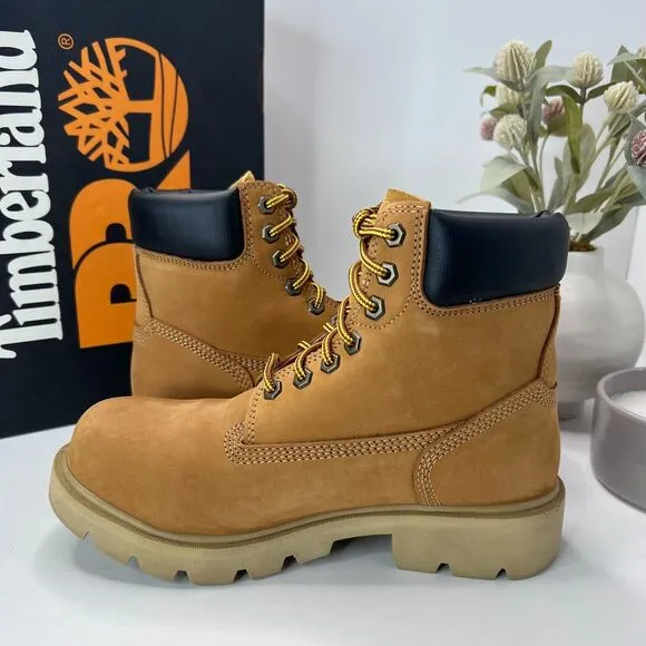 Timberland PRO Sawhorse 6&quot; Composite Safety Toe Boots Brown Men 5.5M Tried On