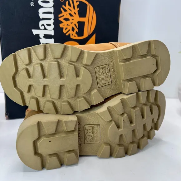 Timberland PRO Sawhorse 6&quot; Composite Safety Toe Boots Brown Men 5.5M Tried On