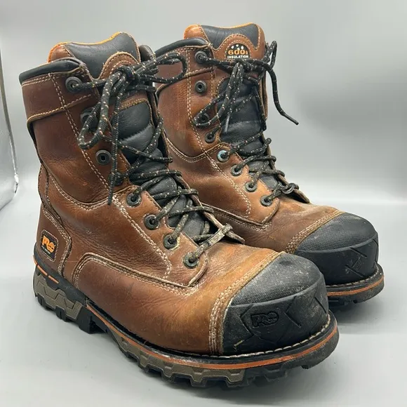 Timberland Pro Series Insulated 10&quot; non safety Toe Work Boot Brown Mens Sz 10W