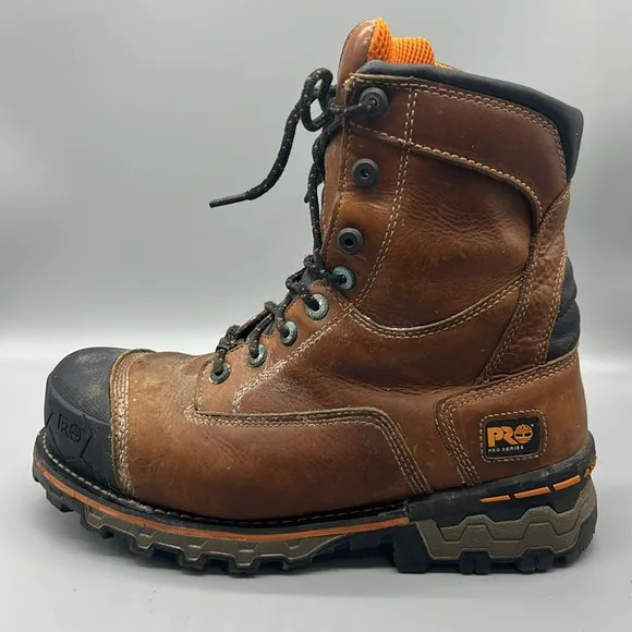 Timberland Pro Series Insulated 10&quot; non safety Toe Work Boot Brown Mens Sz 10W