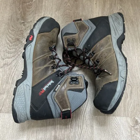 Timberland PRO Switchback LT Mens 8.5 Brown Composite Toe Hiking Work Boots