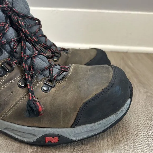 Timberland PRO Switchback LT Mens 8.5 Brown Composite Toe Hiking Work Boots