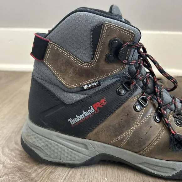 Timberland PRO Switchback LT Mens 8.5 Brown Composite Toe Hiking Work Boots