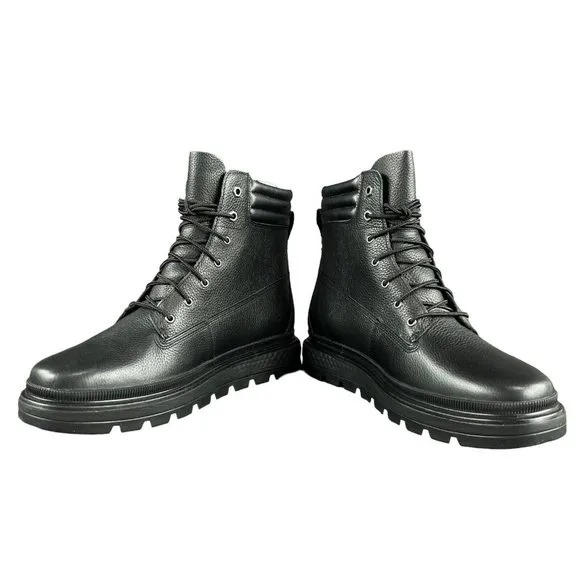 Timberland Ray City 6&quot; Black Full Grain Leather WP Boots Women's Size 9.5 M