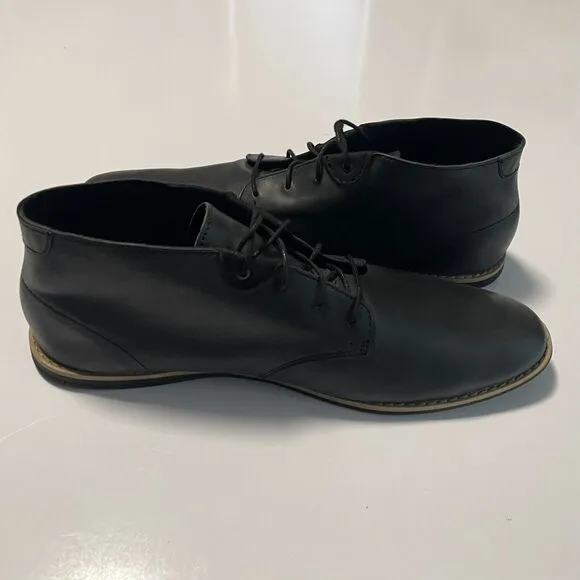 Timberland Revenia Chukka Low Boot Shoes Black Leather Lace Up 13 A1QZU
