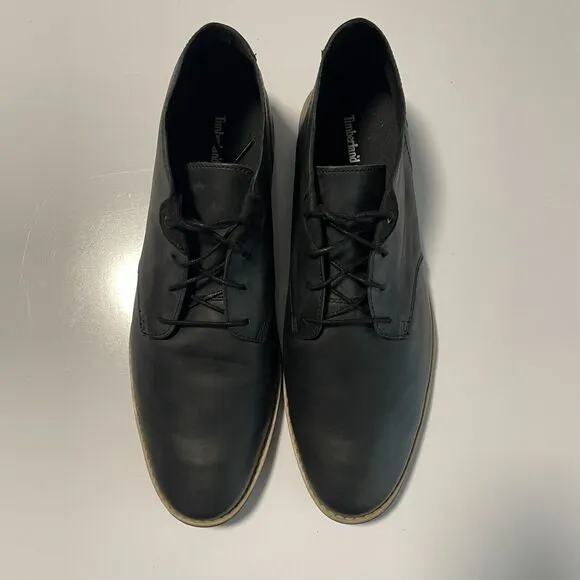 Timberland Revenia Chukka Low Boot Shoes Black Leather Lace Up 13 A1QZU