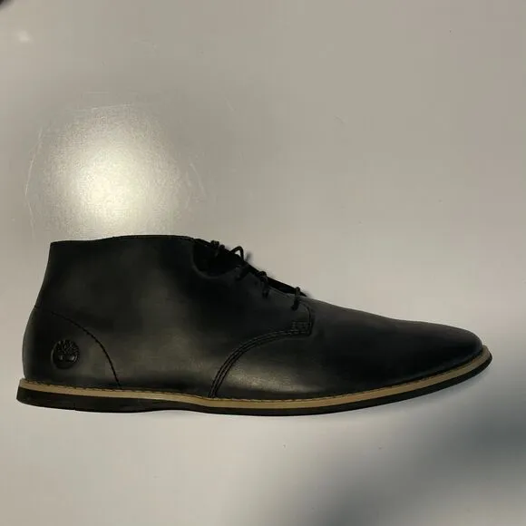 Timberland Revenia Chukka Low Boot Shoes Black Leather Lace Up 13 A1QZU