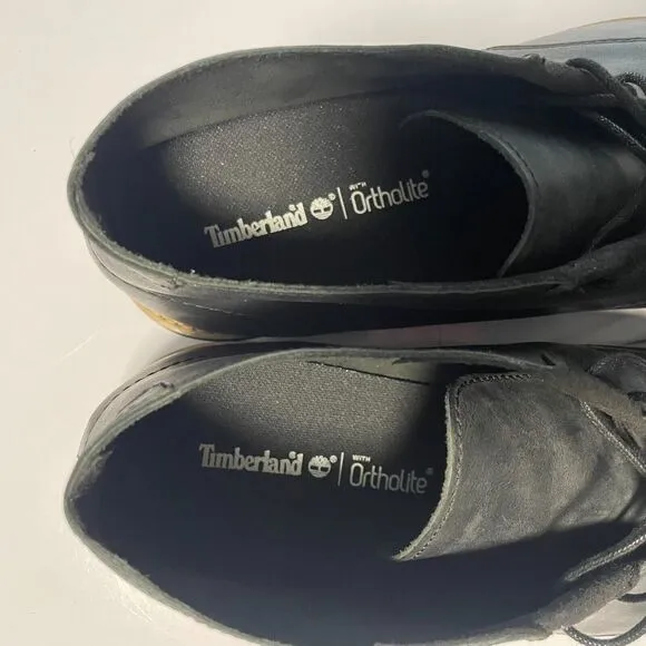 Timberland Revenia Chukka Low Boot Shoes Black Leather Lace Up 13 A1QZU