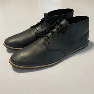 Timberland Revenia Chukka Low Boot Shoes Black Leather Lace Up 13 A1QZU