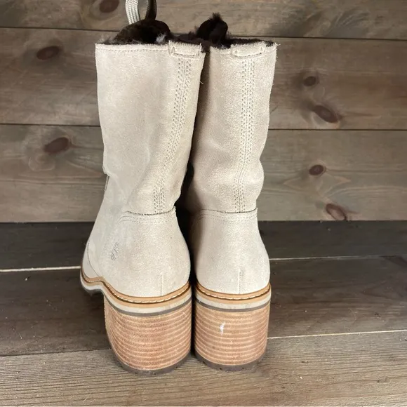 Timberland sienna Womens size 7.5 shoes brown suede heel lace up boots