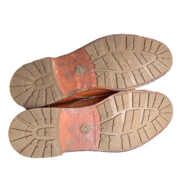 Timberland Tan Nubuck Waterproof Lace Tie Leather Upper Oxford Dress Shoes