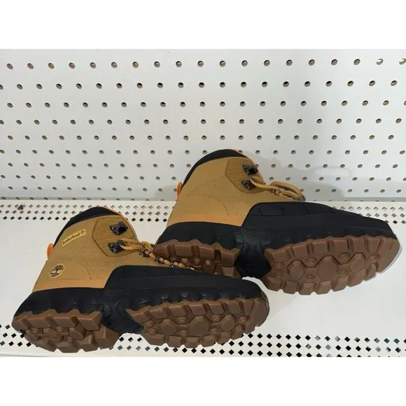 Timberland TBL Edge Mens Shell Toe WP Outdoor Hiking Boots Size 11 Tan Black