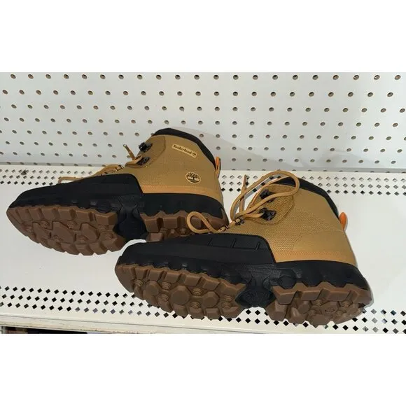Timberland TBL Edge Mens Shell Toe WP Outdoor Hiking Boots Size 11 Tan Black
