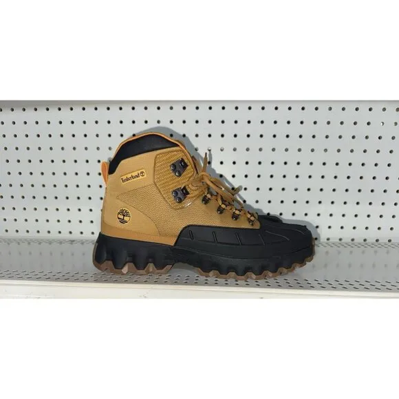 Timberland TBL Edge Mens Shell Toe WP Outdoor Hiking Boots Size 11 Tan Black
