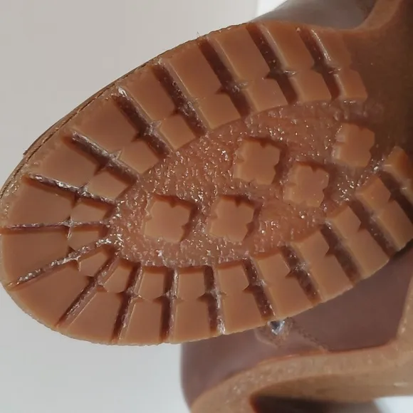 Timberland Tillston Cognac Leather Peep Toe Boots