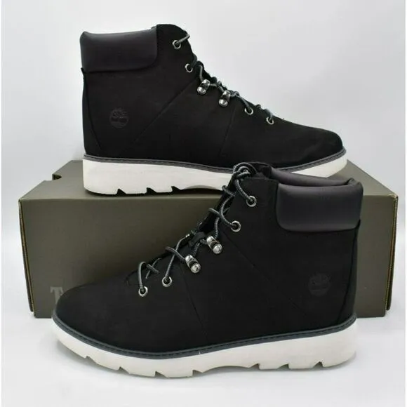 Timberland Womens Size 10 Keeley Field Mid Hiker Black Nubuck Boots Shoes