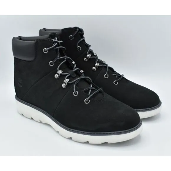 Timberland Womens Size 8.5 Keeley Field Mid Hiker Black Nubuck Boots Shoes