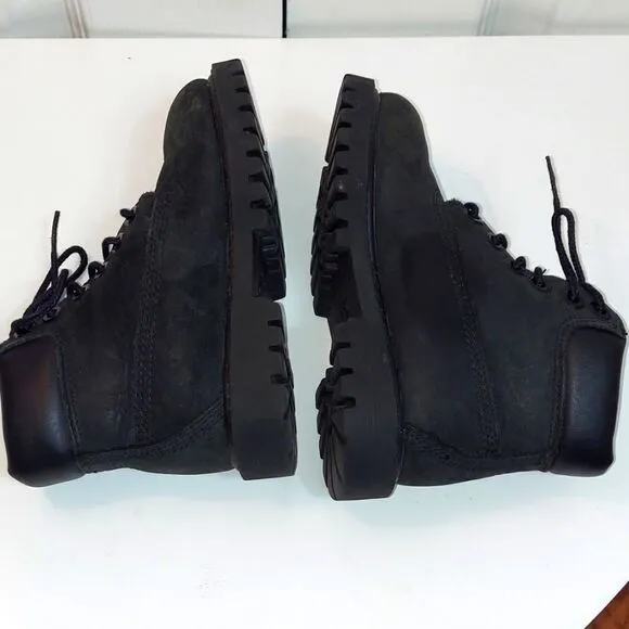 Timberland Black Nubuck Leather Boots Sz 9