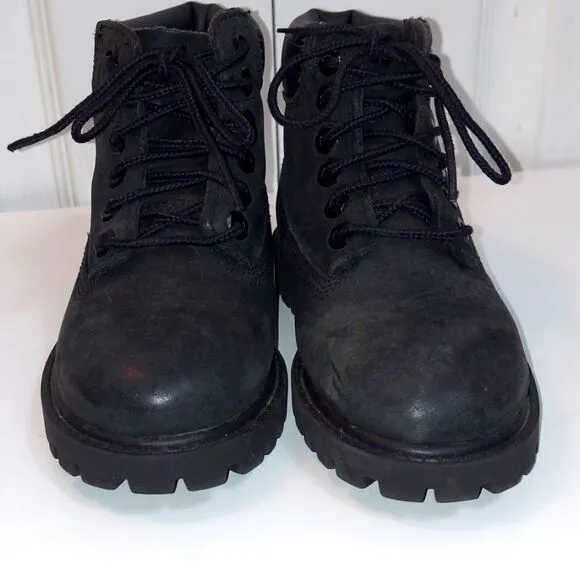 Timberland Black Nubuck Leather Boots Sz 9