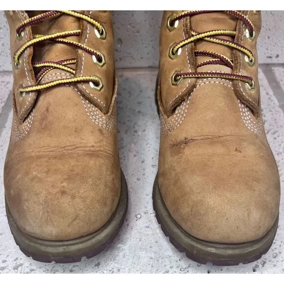 Timberland Boys Kids Youth 6 inch Leather Ankle Boots “Butter Timbs” Size 5