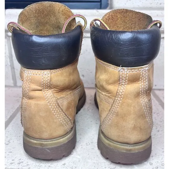 Timberland Boys Kids Youth 6 inch Leather Ankle Boots “Butter Timbs” Size 5
