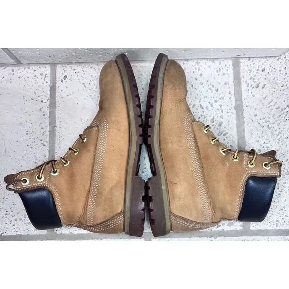 Timberland Boys Kids Youth 6 inch Leather Ankle Boots “Butter Timbs” Size 5