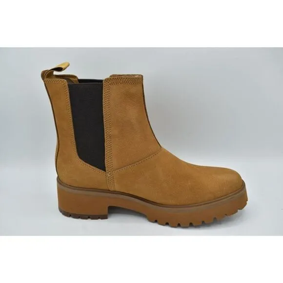 Timberland Womens Size 7 Carnaby Cool Wheat Nubuck Chelsea Shoes Boots