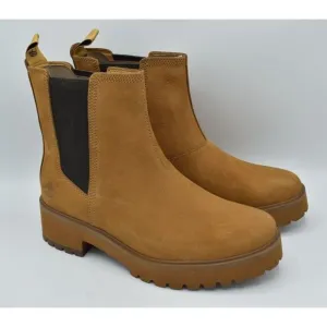 Timberland Womens Size 7 Carnaby Cool Wheat Nubuck Chelsea Shoes Boots