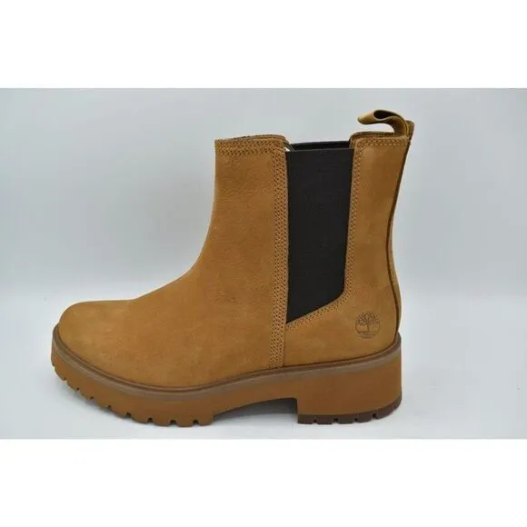 Timberland Womens Size 7 Carnaby Cool Wheat Nubuck Chelsea Shoes Boots