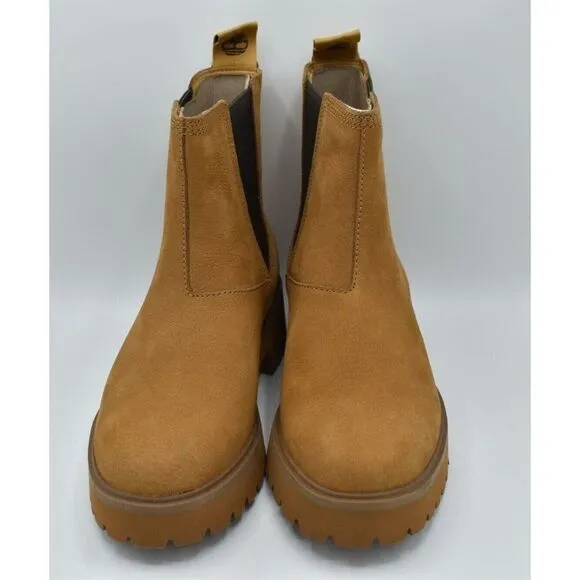 Timberland Womens Size 7 Carnaby Cool Wheat Nubuck Chelsea Shoes Boots