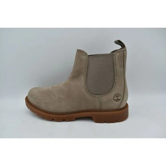 Timberland Womens Size 9 Linden Woods Taupe Gray Nubuck Chelsea Boots Shoes