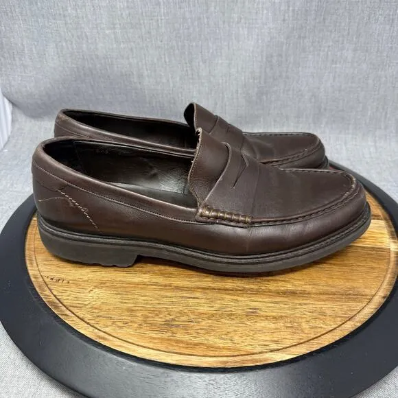 To Boot New York Men's Size 11 Brown Leather Penny Loafers Slip On Shoes