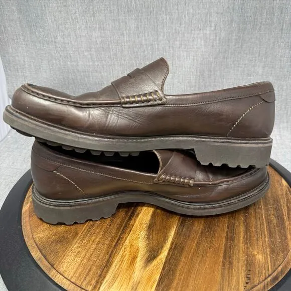 To Boot New York Men's Size 11 Brown Leather Penny Loafers Slip On Shoes