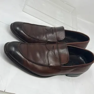 To Boot New York Sz 15 Slip On Oiled Brown Leather Slip On Loafer Shoes