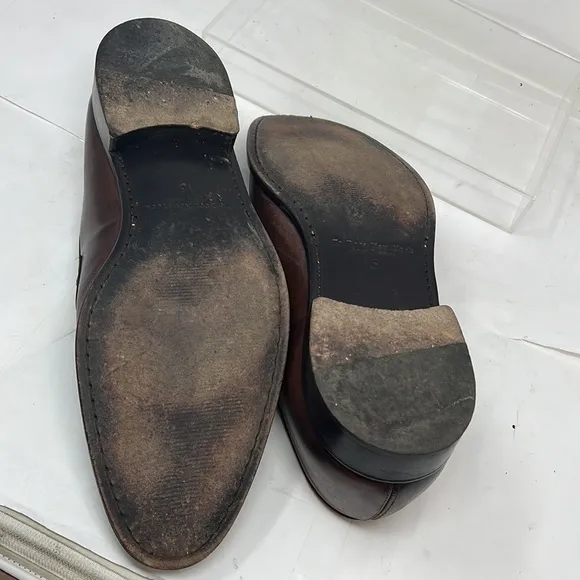 To Boot New York Sz 15 Slip On Oiled Brown Leather Slip On Loafer Shoes