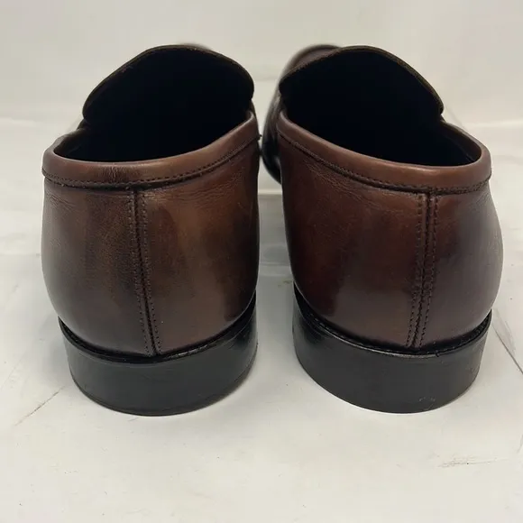 To Boot New York Sz 15 Slip On Oiled Brown Leather Slip On Loafer Shoes
