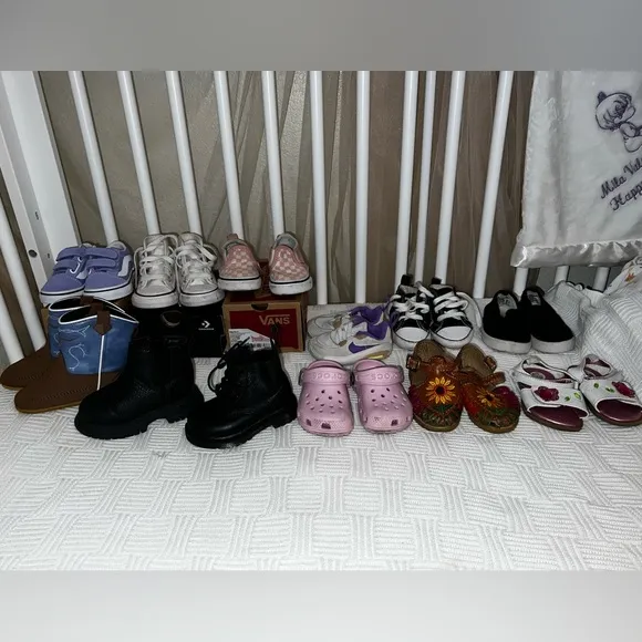 Toddler girl size 4C lot of shoes